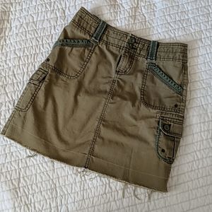 Gap army green cargo skirt 0